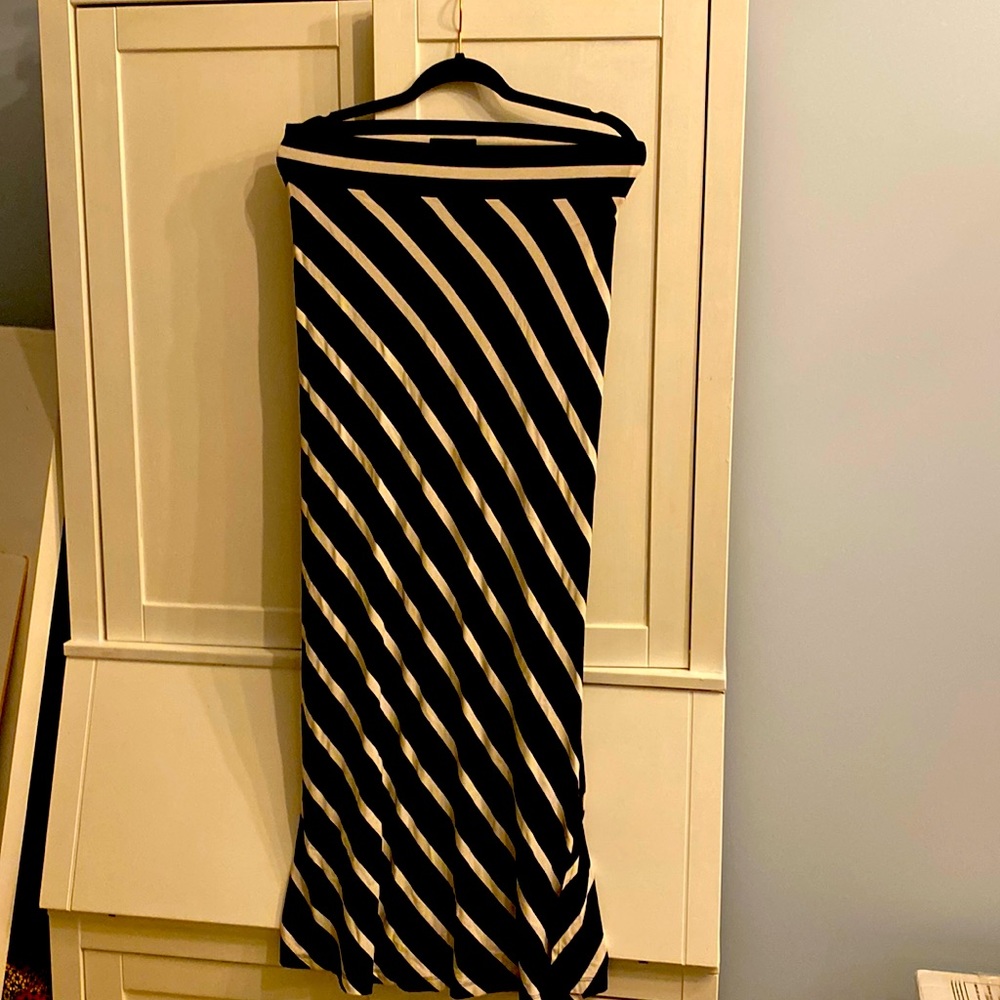 ann Taylor long skirt S blue white